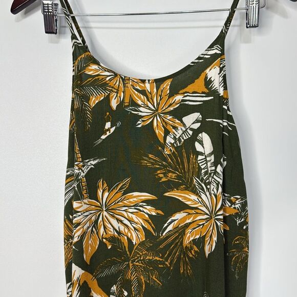 H&M Green and Yellow Tropical Print Dress Size 6 - Picture 3 of 7